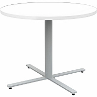 Safco Jurni Cafe Table with Round Top Round Top - Textured, Powder Coated Base - 36" Table Top Diameter - 29" Height - Cafeteria, Breakroom - Assembly Required - Designer White - Laminate Top Material - 1 Each (JN36RDX29DWT)