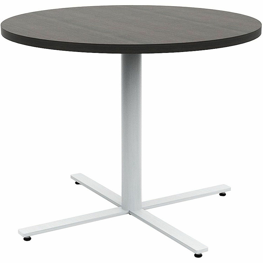 Safco Jurni Cafe Table with Round Top Round Top - Textured, Powder Coated Base - 36" Table Top Diameter - 29" Height - Cafeteria, Breakroom - Assembly Required - Asian Night - Laminate Top Material - 1 Each (JN36RDX29ANT)