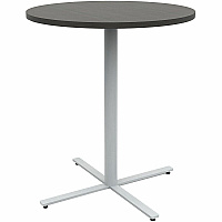 Safco Jurni Bistro Table with Round Top Round Top - Textured, Powder Coated Base - Modern Style - 36" Table Top Diameter - 42" Height - Cafeteria - Assembly Required - Asian Night - Laminate Top Material - 1 Each (JN36RDX42ANT)