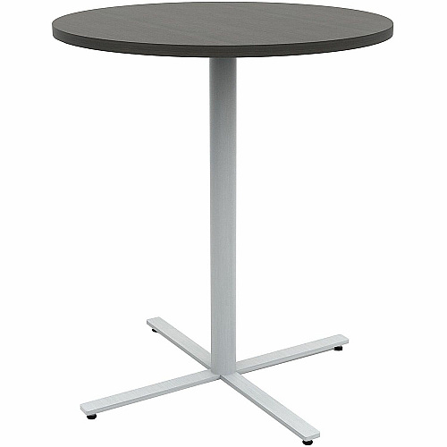 Safco Jurni Bistro Table with Round Top Round Top - Textured, Powder Coated Base - Modern Style - 36" Table Top Diameter - 42" Height - Cafeteria - Assembly Required - Asian Night - Laminate Top Material - 1 Each (JN36RDX42ANT)