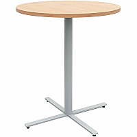Safco Jurni Bistro Table with Round Top Round Top - Textured, Powder Coated Base - Modern Style - 36" Table Top Diameter - 42" Height - Cafeteria - Assembly Required - Fusion Maple - Laminate Top Material - 1 Each (JN36RDX42FMP)