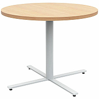 Safco Jurni Cafe Table with Round Top Round Top - Textured, Powder Coated Base - 36" Table Top Diameter - 29" Height - Cafeteria, Breakroom - Assembly Required - Fusion Maple - Laminate Top Material - 1 Each (JN36RDX29FMP)