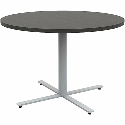 Safco Jurni Cafe Table with Round Top Round Top - Textured, Powder Coated Base - 42" Table Top Diameter - 29" Height - Cafeteria, Breakroom - Assembly Required - Asian Night - Laminate Top Material - 1 Each (JN42RDX29ANT)