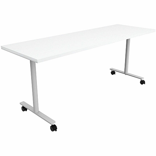 Safco Jurni Multi-Purpose Table with T-Leg & Casters Laminated Top - Powder Coated T-shaped Base - 72" Table Top Width x 24" Table Top Depth x 1.10" Table Top Thickness - 29" Height - Multipurpose - Assembly Required - Designer White - Lami (JN7224FXCDWT)