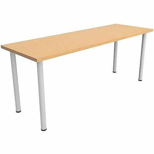 Safco Jurni Multi-Purpose Table with Post Leg & Glides Laminated Top - Powder Coated Post Leg Base - 72" Table Top Width x 24" Table Top Depth x 1.10" Table Top Thickness - 29" Height - Multipurpose - Assembly Required - Fusion Maple - Lami (JN7224FTGFMP)