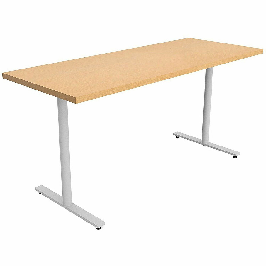 Safco Jurni Multi-Purpose Table with T-Leg & Glides Laminated Top - Textured T-shaped, Powder Coated Base - 72" Table Top Width x 24" Table Top Depth x 1.10" Table Top Thickness - 29" Height - Multipurpose - Assembly Required - Fusion Maple (JN6024FXGFMP)