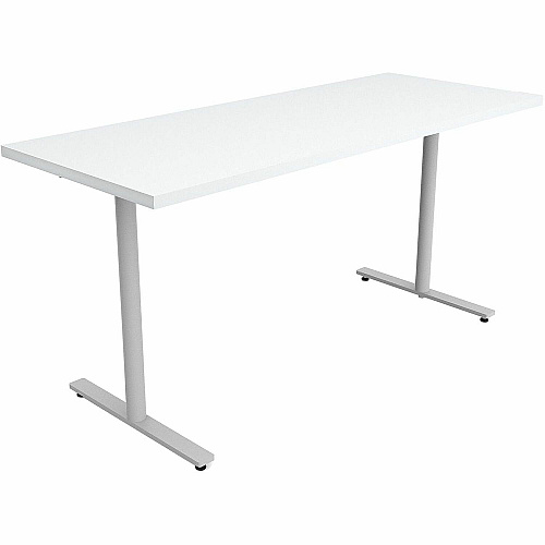 Safco Jurni Multi-Purpose Table with T-Leg & Glides Laminated Top - Textured T-shaped, Powder Coated Base - 72" Table Top Width x 24" Table Top Depth x 1.10" Table Top Thickness - 29" Height - Multipurpose - Assembly Required - Designer Whi (JN6024FXGDWT)