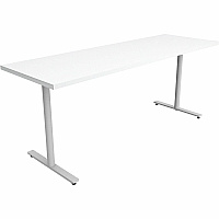 Safco Jurni Multi-Purpose Table with T-Leg & Glides Laminated Top - Powder Coated T-shaped, Textured Base - 72" Table Top Width x 24" Table Top Depth x 1.10" Table Top Thickness - 29" Height - Multipurpose - Assembly Required - Designer Whi (JN7224FXGDWT)