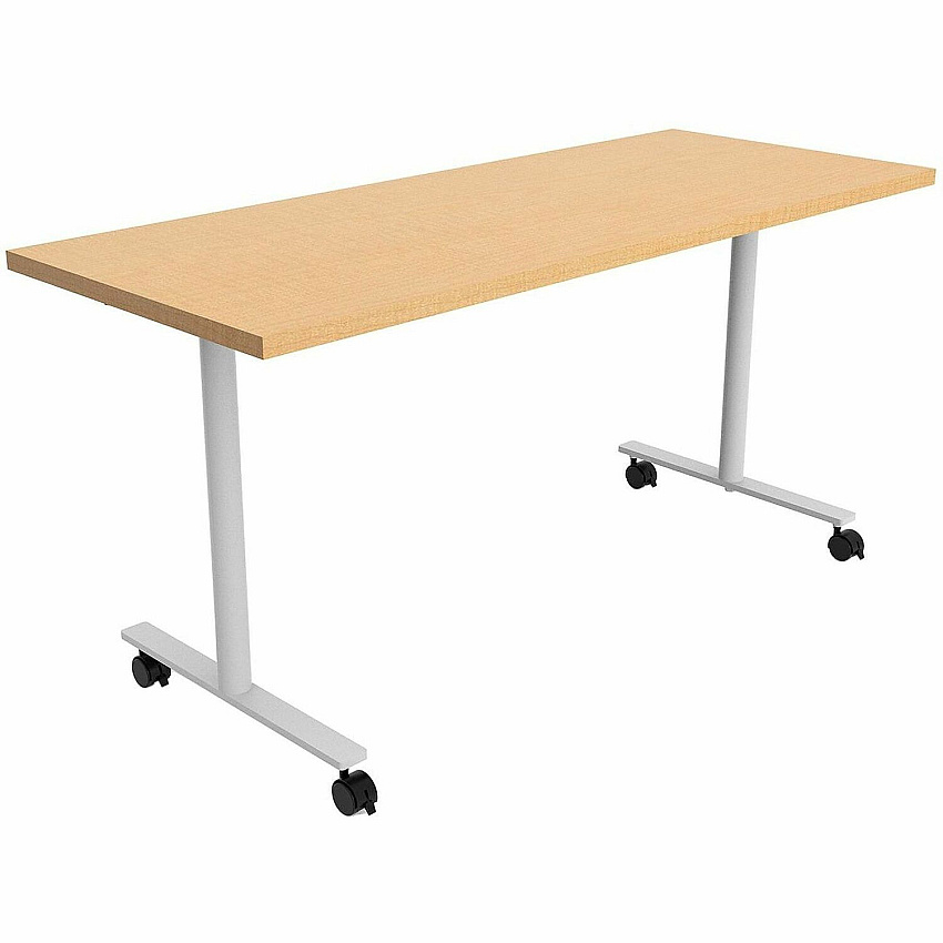 Safco Jurni Multi-Purp. Table w/T-Leg & Casters Textured T-shaped, Powder Coated Base - 60" Table Top Width x 24" Table Top Depth x 1.10" Table Top Thickness - 29" Height - Multipurpose - Assembly Required - Fusion Maple - Laminate Top Mate (JN6024FXCFMP)