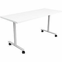 Safco Jurni Multi-Purp. Table w/T-Leg & Casters Textured T-shaped, Powder Coated Base - 60" Table Top Width x 24" Table Top Depth x 1.10" Table Top Thickness - 29" Height - Multipurpose - Assembly Required - Designer White - Laminate Top Ma (JN6024FXCDWT)