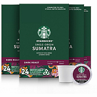 Starbucks K-Cup Sumatra Blend Coffee Dark - 24 K-Cup - K-Cup - Sumatra Blend - 4 / Carton (91281CT)