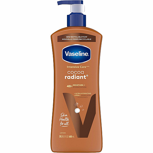 Vaseline Cocoa Radiant Hydrating Lotion Lotion - 20.30 fl oz - For Dry Skin - Applicable on Body - Body, Skin - Moisturising, Non-greasy, Absorbs Quickly - 4 / Carton (13442CT)