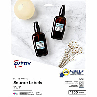 Avery Matte White Square Labels (05658)