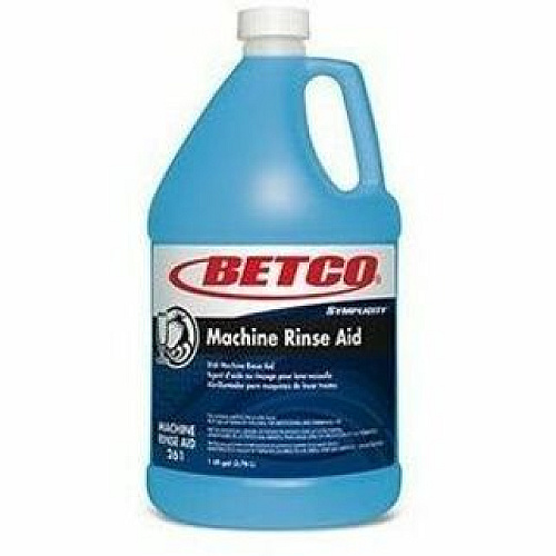 Symplicity Machine Rinse Aid For Dish - Concentrate - 512 fl oz (16 quart) - Recommended For: Alkaline Deposit Remover, Hard Water Deposit Remover - Low Foaming, Spill Resistant, Quick Drying - Blue - 1 Each (2617400)
