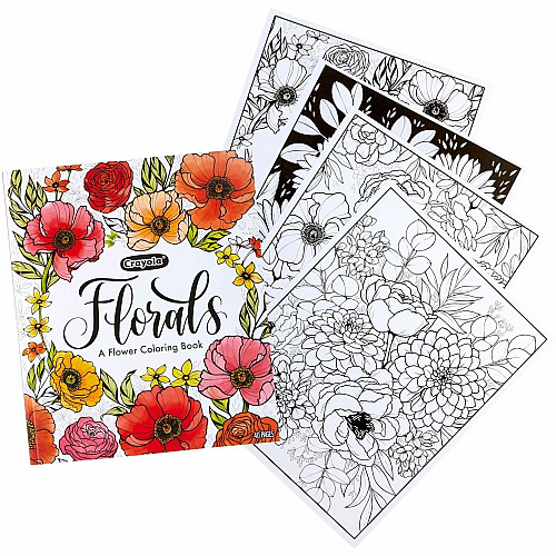 Crayola Florals, A Flower Coloring Book Printed Book 40 Pages - Book (041082)