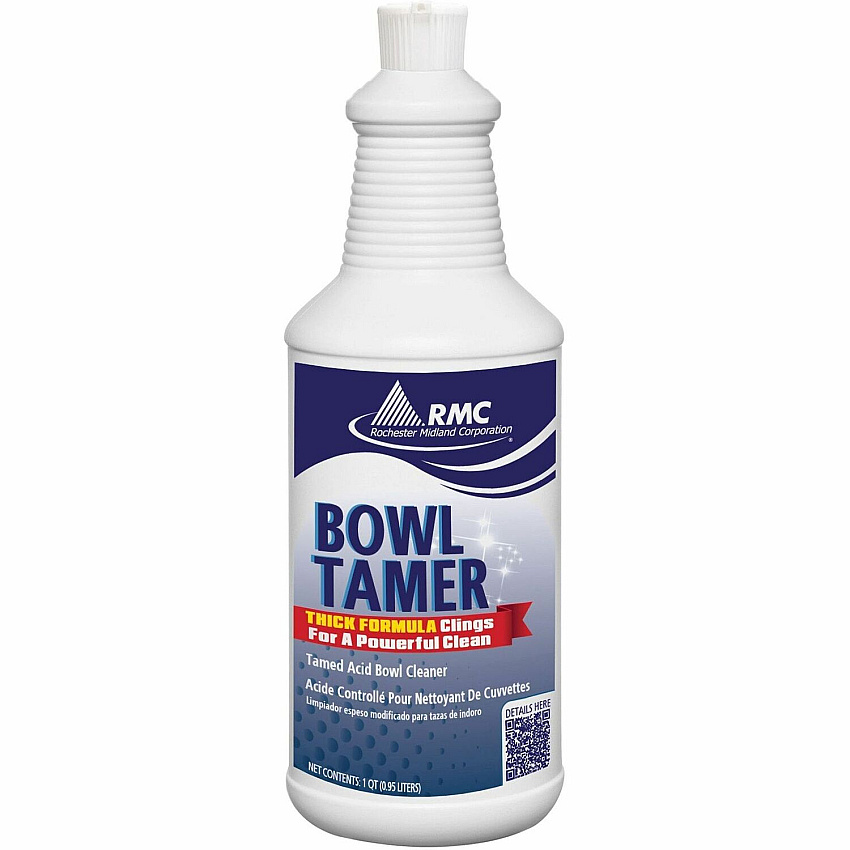 Rochester Midland RMC Tamed-Acid Toilet Bowl Cleaner For Multipurpose - Foam - 1.6 pH - Floral Scent - Recommended For: Scale Remover, Rust Remover - Descale - Blue Green - 1 Each (11811214)