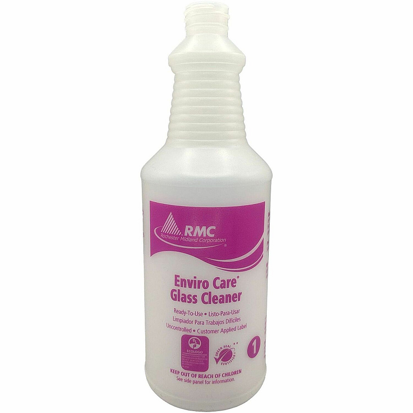 Rochester Midland RMC Enviro Care Glass Cleaner Bottle For Glass, Surface - Spray - 32 oz (2 lb) - Bio-based - Purple Spray Bottle - 1 Each (35064314)