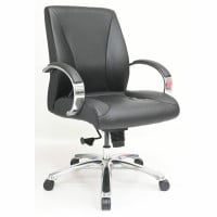 Lorell Big & Tall Mid-back Leather Task Chair (LLR62618
