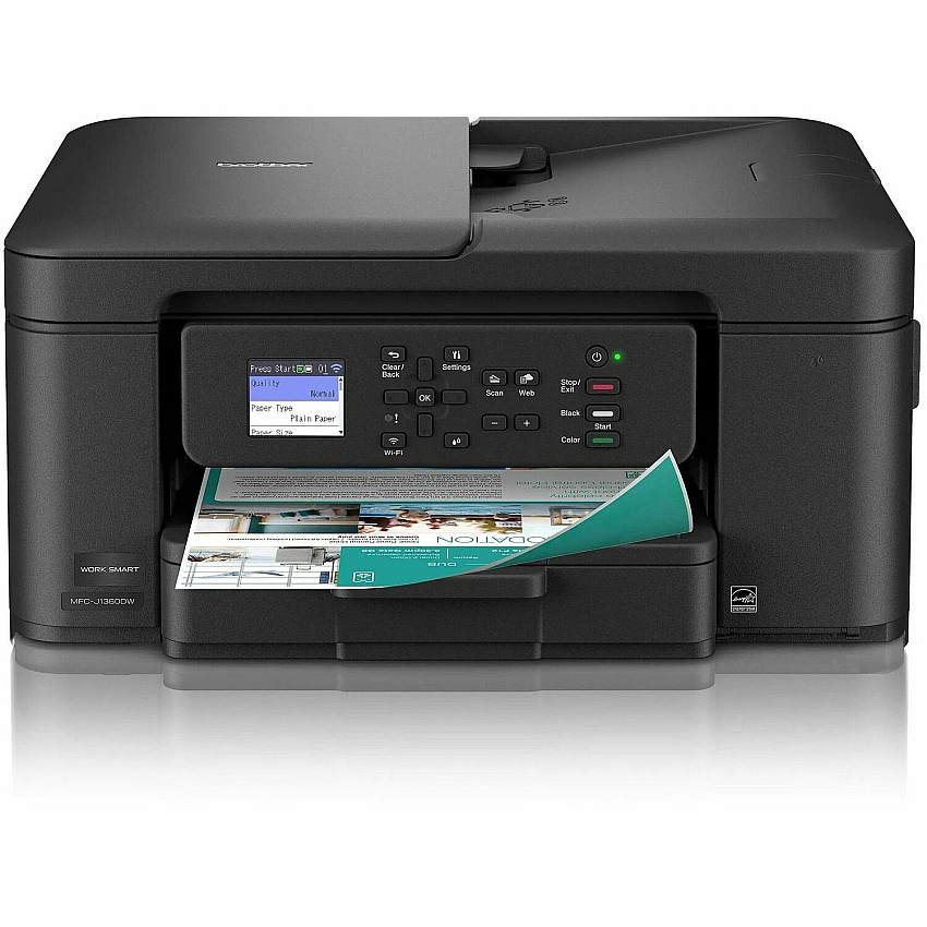 Brother Work Smart MFC-J1360DW Wired & Wireless Inkjet Multifunction Printer - Color - Black