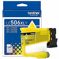 Brother LC506XLY Original High Yield Inkjet Ink Cartridge - Yellow Pack (LC506XLYS)