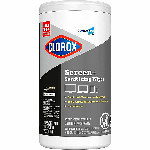 Clorox Screen + Sanitizing Wipes (60724)