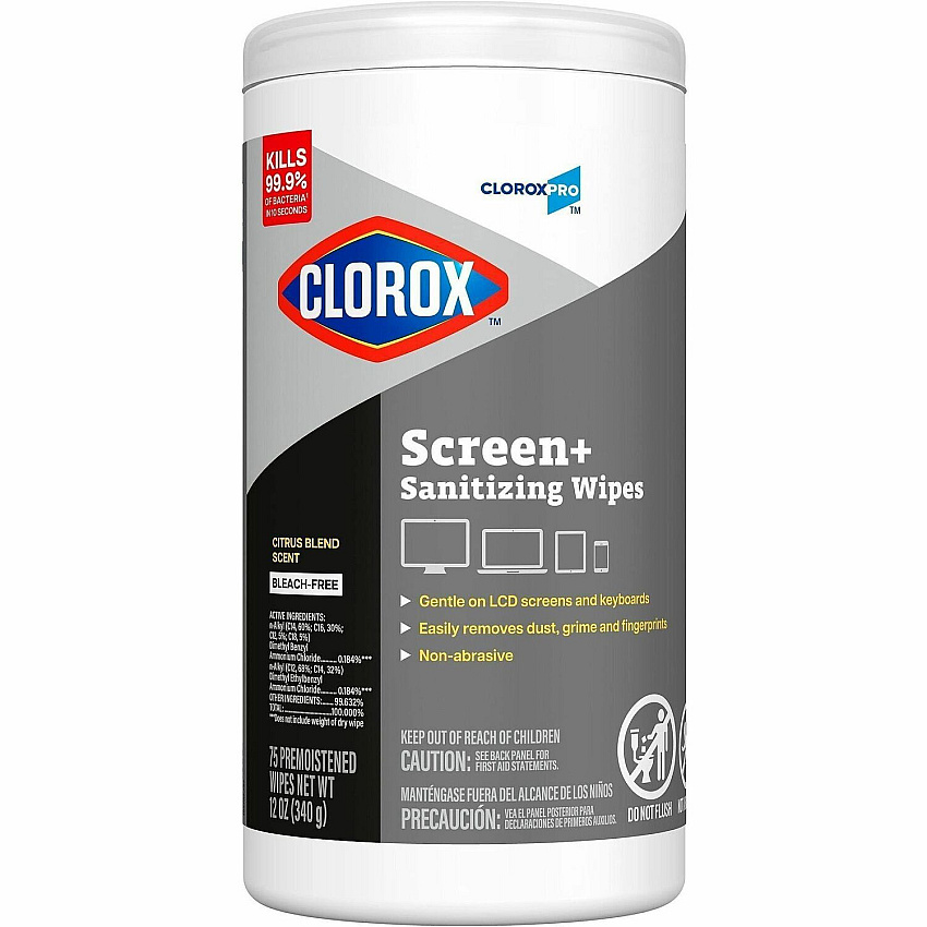 Clorox Screen + Sanitizing Wipes (60724)
