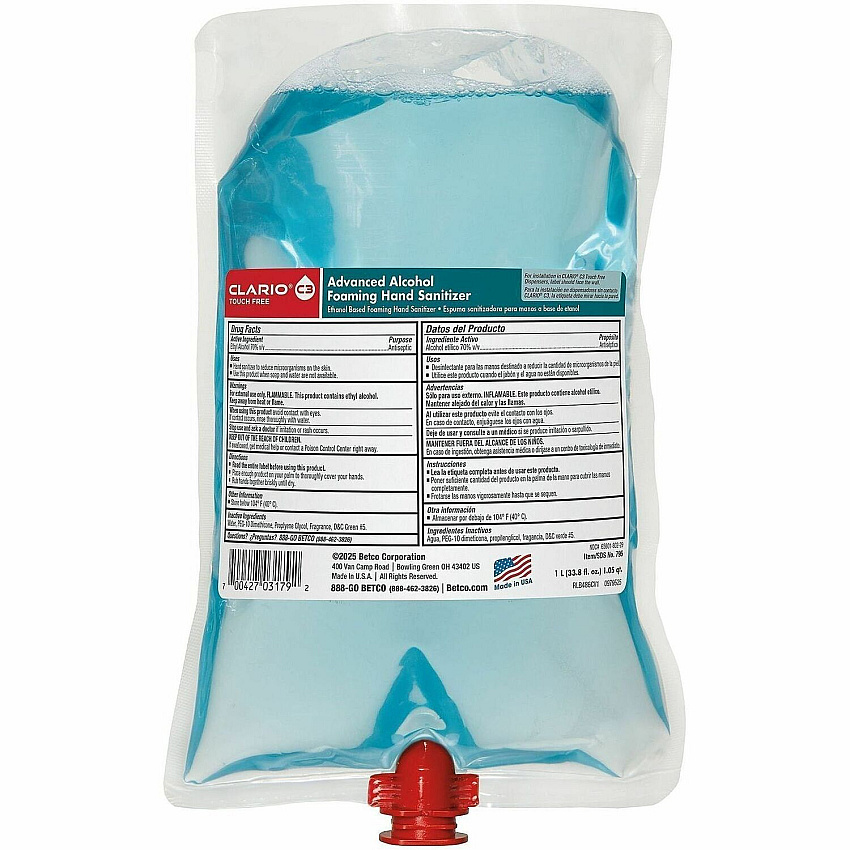 Betco Advanced Hand Sanitizer Foam Refill (795H200CT)