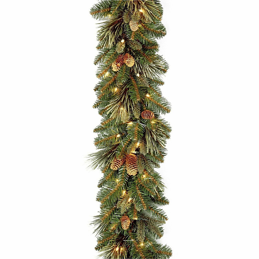National Tree Company National Tree Carolina Pine Decorative Garland - Green Christmas Theme - 1 Each (729083945083)