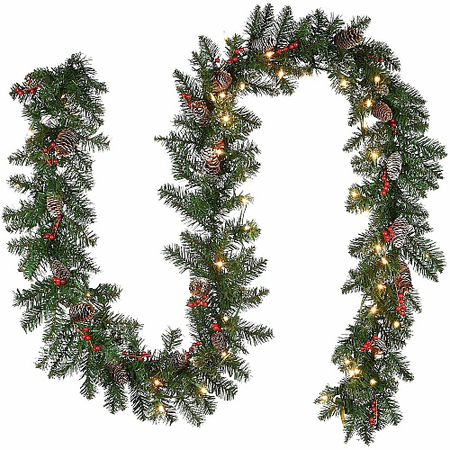 National Tree Company National Tree Decorative Garland - Green Christmas Theme - 1 Each (729083133633)
