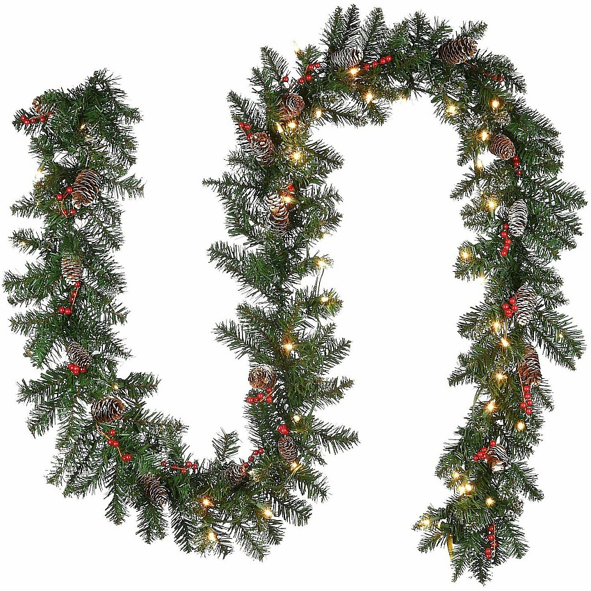 National Tree Company National Tree Decorative Garland - Green Christmas Theme - 1 Each (729083133633)