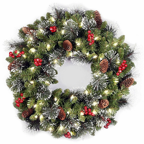 National Tree Company National Tree Crestwood Spruce Decorative Wreath - Green Christmas Theme - 1 Each (729083868900)