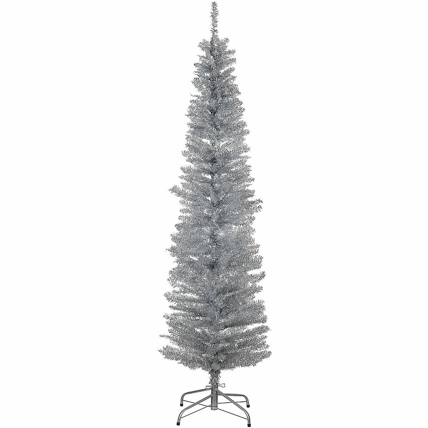 National Tree Company National Tree Tinsel Christmas Tree - Silver Christmas Theme - Vertical - 1 Each (729083892172)