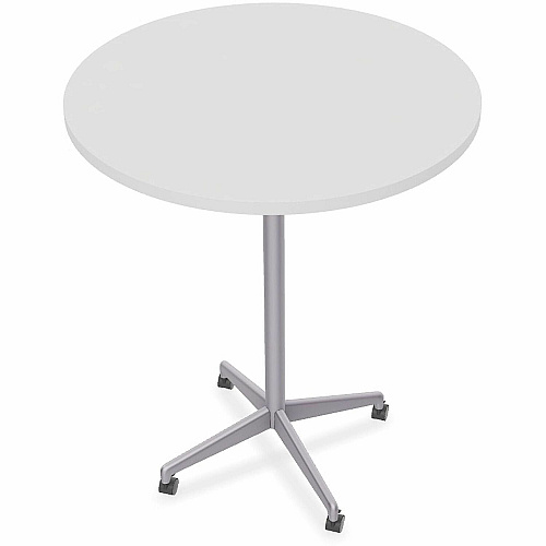 SpecialT Special-T ZIA Series Hospitality Tables Collection Round Top - Powder Coated X-shaped Base - Mid-Century Modern Style x 42" Table Top Diameter - 42" Height - Hospitality, Office - Assembly Required - White - High Pressure Laminate ( (ZIAH54MSWH6)