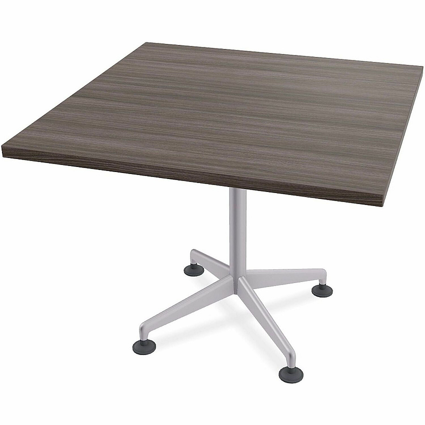 SpecialT Special-T ZIA Series Hospitality Tables Collection Square Top - Powder Coated X-shaped Base - Mid-Century Modern Style x 36" Table Top Width x 36" Table Top Depth - 29" Height - Hospitality, Office - Assembly Required - Gray Driftwo (ZIAH07MSGD8)