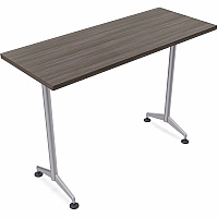 SpecialT Special-T ZIA Series Training Tables Collection Rectangle Top - Powder Coated T-shaped Base x 24" Table Top Width x 48" Table Top Depth - 42" Height - Training - Assembly Required - Gray Driftwood - High Pressure Laminate (HPL) - Ca (ZT73BHMSGD8)