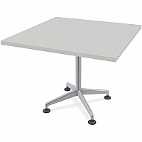 SpecialT Special-T ZIA Series Hospitality Tables Collection Square Top - Powder Coated X-shaped Base - Mid-Century Modern Style x 36" Table Top Width x 36" Table Top Depth - 29" Height - Hospitality, Office - Assembly Required - Gray - High  (ZIAH07MSGR8)