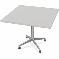 SpecialT Special-T ZIA Series Hospitality Tables Collection Square Top - Powder Coated X-shaped Base - Mid-Century Modern Style x 42" Table Top Width x 42" Table Top Depth - 29" Height - Hospitality, Office - Assembly Required - Gray - High  (ZIAH40MSGR6)