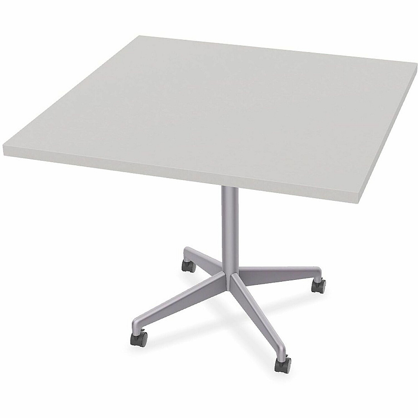 SpecialT Special-T ZIA Series Hospitality Tables Collection Square Top - Powder Coated X-shaped Base - Mid-Century Modern Style x 42" Table Top Width x 42" Table Top Depth - 29" Height - Hospitality, Office - Assembly Required - Gray - High  (ZIAH40MSGR6)