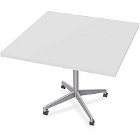 SpecialT Special-T ZIA Series Hospitality Tables Collection Square Top - Powder Coated X-shaped Base - Mid-Century Modern Style x 42" Table Top Width x 42" Table Top Depth - 29" Height - Hospitality, Office - Assembly Required - White - High (ZIAH40MSWH6)