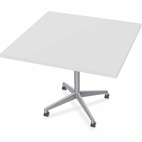 SpecialT Special-T ZIA Series Hospitality Tables Collection Square Top - Powder Coated X-shaped Base - Mid-Century Modern Style x 42" Table Top Width x 42" Table Top Depth - 29" Height - Hospitality, Office - Assembly Required - White - High (ZIAH40MSWH6)