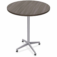 SpecialT Special-T ZIA Series Hospitality Tables Collection Round Top - Powder Coated X-shaped Base - Mid-Century Modern Style x 36" Table Top Diameter - 42" Height - Hospitality, Office - Assembly Required - Gray Driftwood - High Pressure L (ZIAH51MSGD6)