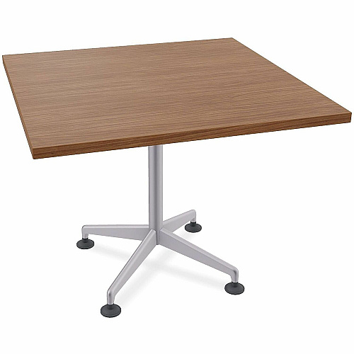SpecialT Special-T ZIA Series Hospitality Tables Collection Square Top - Powder Coated X-shaped Base - Mid-Century Modern Style x 42" Table Top Width x 42" Table Top Depth - 29" Height - Hospitality, Office - Assembly Required - Walnut - Hig (ZIAH08MSWA8)