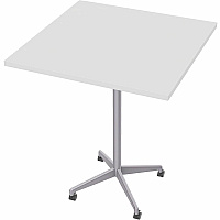 SpecialT Special-T ZIA Series Hospitality Tables Collection Square Top - Powder Coated X-shaped Base - Mid-Century Modern Style x 42" Table Top Width x 42" Table Top Depth - 42" Height - Hospitality, Office - Assembly Required - White - High (ZIAH52MSWH6)