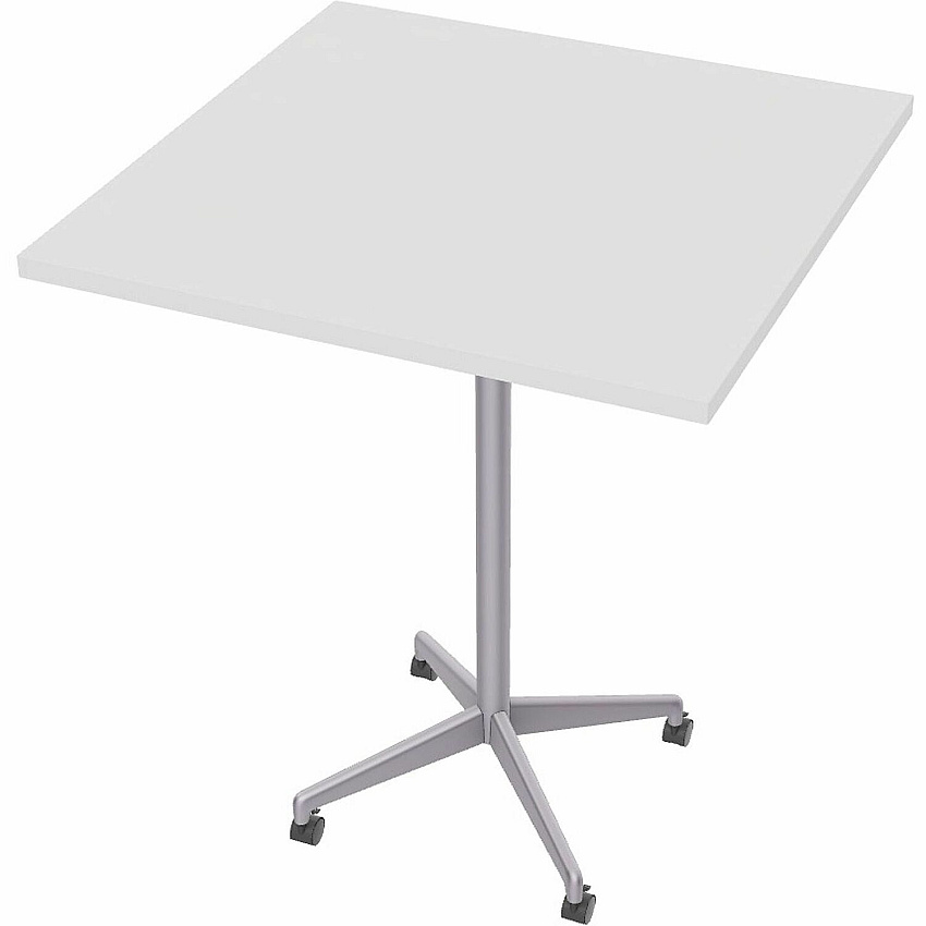 SpecialT Special-T ZIA Series Hospitality Tables Collection Square Top - Powder Coated X-shaped Base - Mid-Century Modern Style x 42" Table Top Width x 42" Table Top Depth - 42" Height - Hospitality, Office - Assembly Required - White - High (ZIAH52MSWH6)