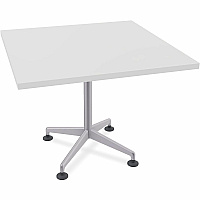 SpecialT Special-T ZIA Series Hospitality Tables Collection Square Top - Powder Coated X-shaped Base - Mid-Century Modern Style x 42" Table Top Width x 42" Table Top Depth - 29" Height - Hospitality, Office - Assembly Required - White - High (ZIAH08MSWH8)