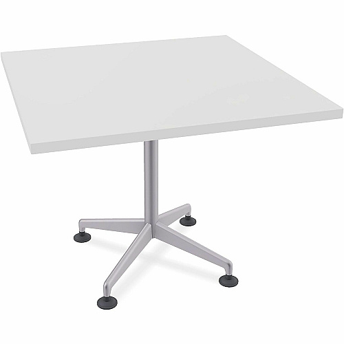 SpecialT Special-T ZIA Series Hospitality Tables Collection Square Top - Powder Coated X-shaped Base - Mid-Century Modern Style x 42" Table Top Width x 42" Table Top Depth - 29" Height - Hospitality, Office - Assembly Required - White - High (ZIAH08MSWH8)