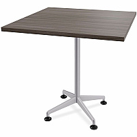 SpecialT Special-T ZIA Series Hospitality Tables Collection Square Top - Powder Coated X-shaped Base - Mid-Century Modern Style x 36" Table Top Width x 36" Table Top Depth - 36" Height - Hospitality, Office - Assembly Required - Gray Driftwo (ZIAH19MSGD8)