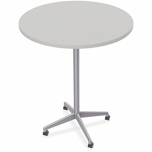 SpecialT Special-T ZIA Series Hospitality Tables Collection Round Top - Powder Coated X-shaped Base - Mid-Century Modern Style x 42" Table Top Diameter - 42" Height - Hospitality, Office - Assembly Required - Gray - High Pressure Laminate (H (ZIAH54MSGR6)