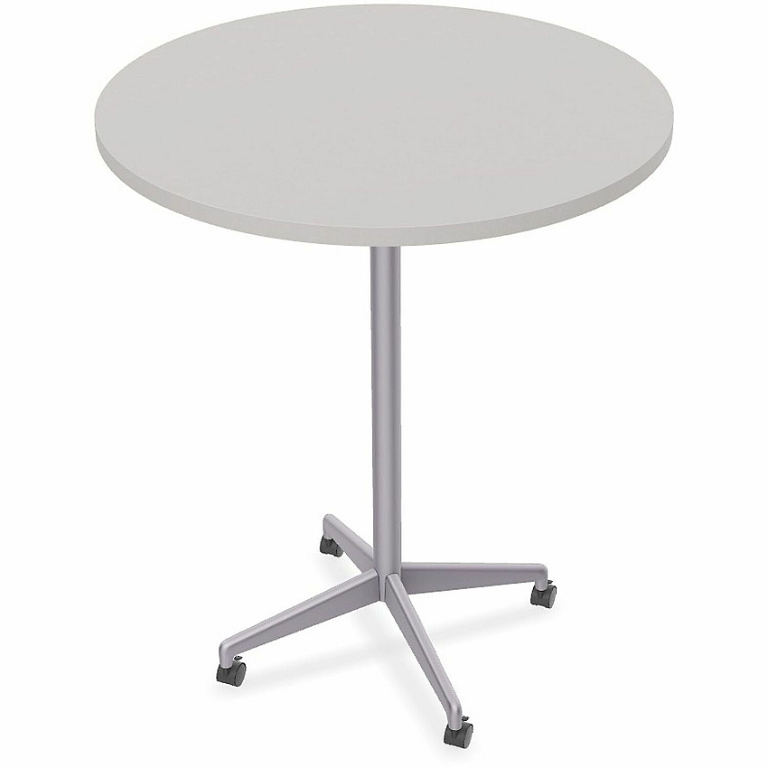 SpecialT Special-T ZIA Series Hospitality Tables Collection Round Top - Powder Coated X-shaped Base - Mid-Century Modern Style x 42" Table Top Diameter - 42" Height - Hospitality, Office - Assembly Required - Gray - High Pressure Laminate (H (ZIAH54MSGR6)