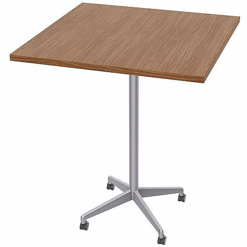 SpecialT Special-T ZIA Series Hospitality Tables Collection Square Top - Powder Coated X-shaped Base - Mid-Century Modern Style x 36" Table Top Width x 36" Table Top Depth - 42" Height - Hospitality, Office - Assembly Required - Walnut - Hig (ZIAH49MSWA6)